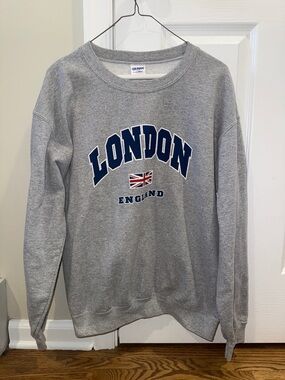 London England Grey Crewneck Sweatshirt